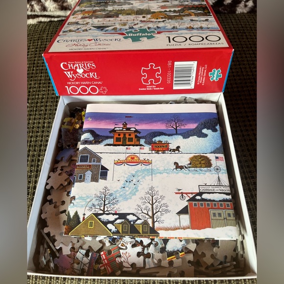 🧩 Charles WySocki Holiday Collection - Hickory Haven Canal 1000 Piece Puzzle 🧩 - Picture 2 of 2
